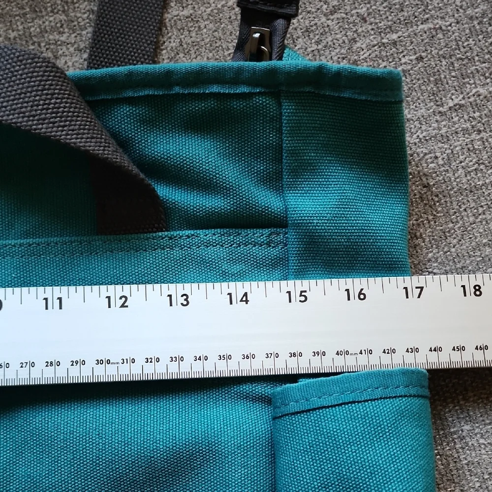 Duluth Trading Co Teal Canvas Tote Bag Work Travel - Picture 9 of 12